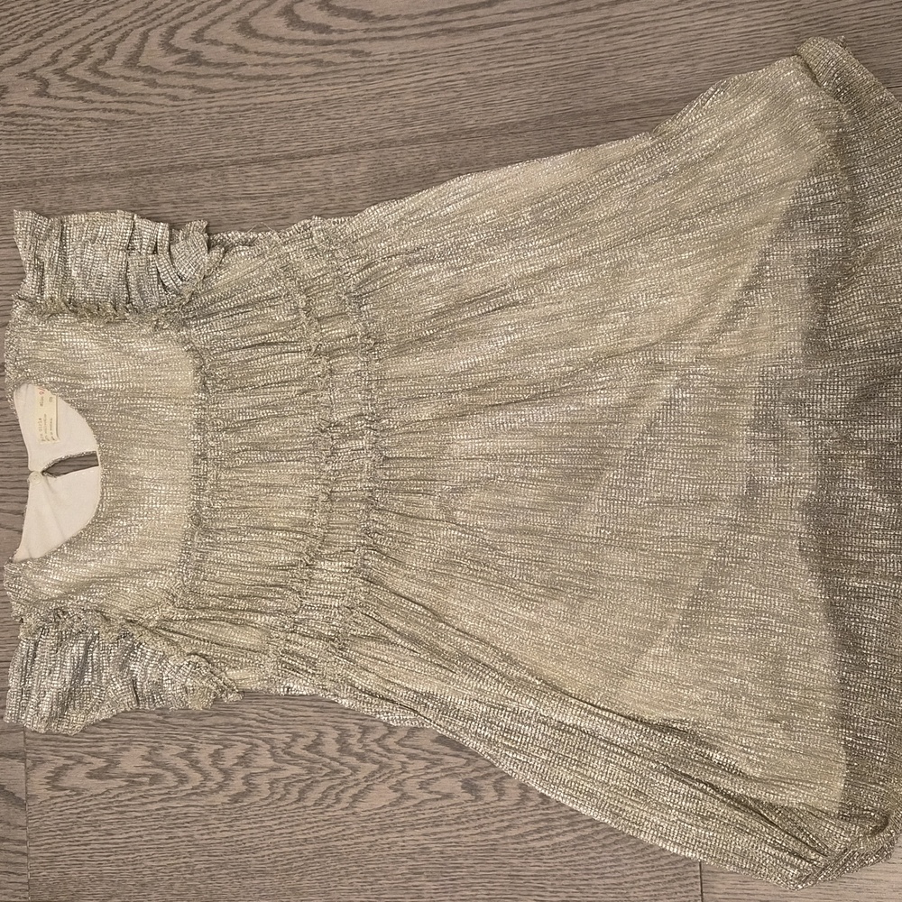 Zara kids Silver Shimmer Dress Size 9-10